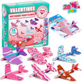 JOYIN 28 Valentines Day Foam Airplanes Greeting Cards with Valentine'S Punchline for Kids School Classroom Exchange Prizes Gift Supplies, Planes Party Favor