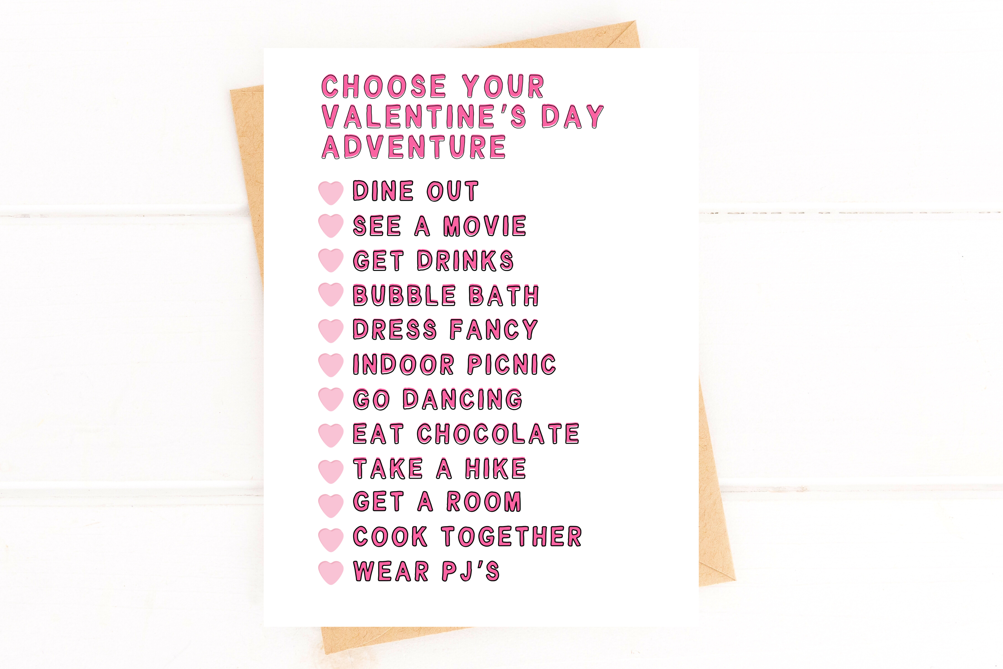 Choose Your Own Adventure Valentines Day Card Sweet Funny Card for Valentine's