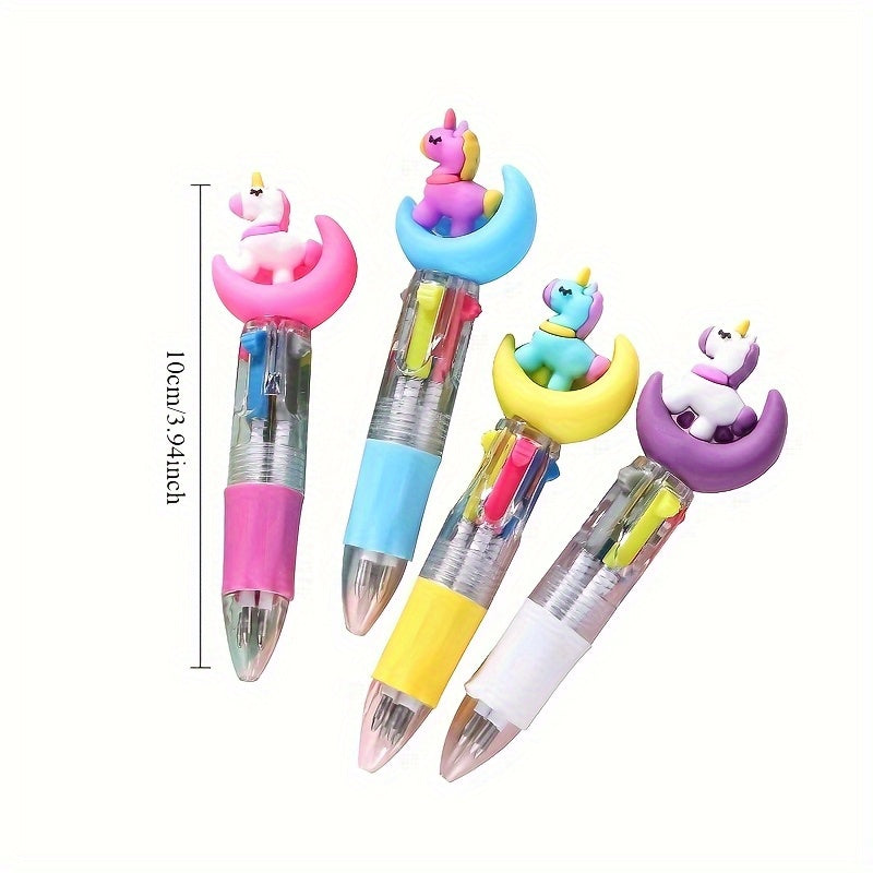 Set of 24 Adorable Cartoon Ballpoint Pens in Four Colors, Perfect for Student Signatures, Birthday And Party Favors, Classroom Incentives, And Ideal for Both School And Office Settings