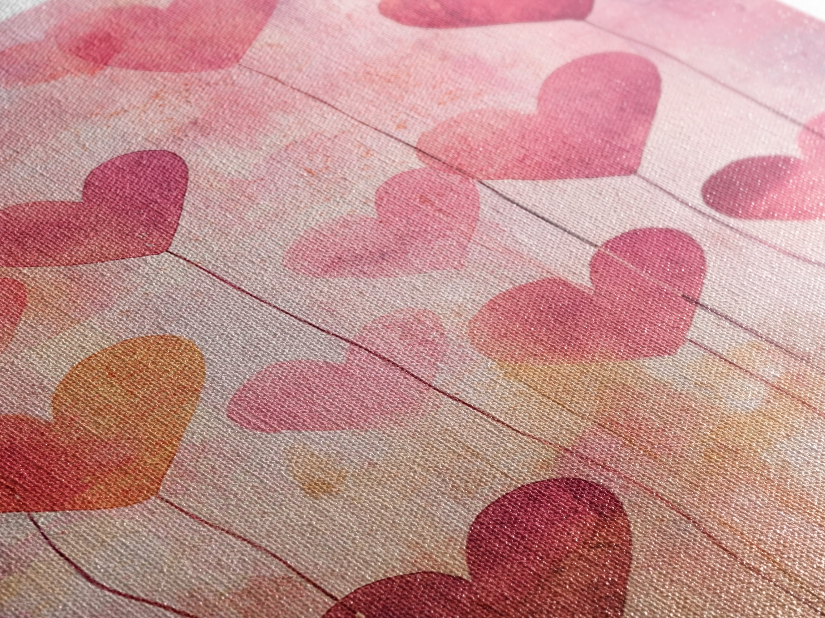 Romantic Heart Balloons Framed Canvas Print, Pink Wall Art, Valentine’s Day Aesthetic, Whimsical Cottagecore Art, Bedroom Decor Gift Idea