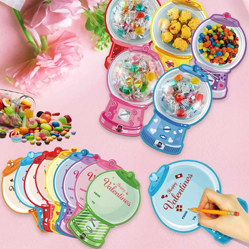 Valentines Day Candy Card 36Pcs/set DIY Treat Holder Cards Holiday Party Supplies for Partners Spouses Boyfriends