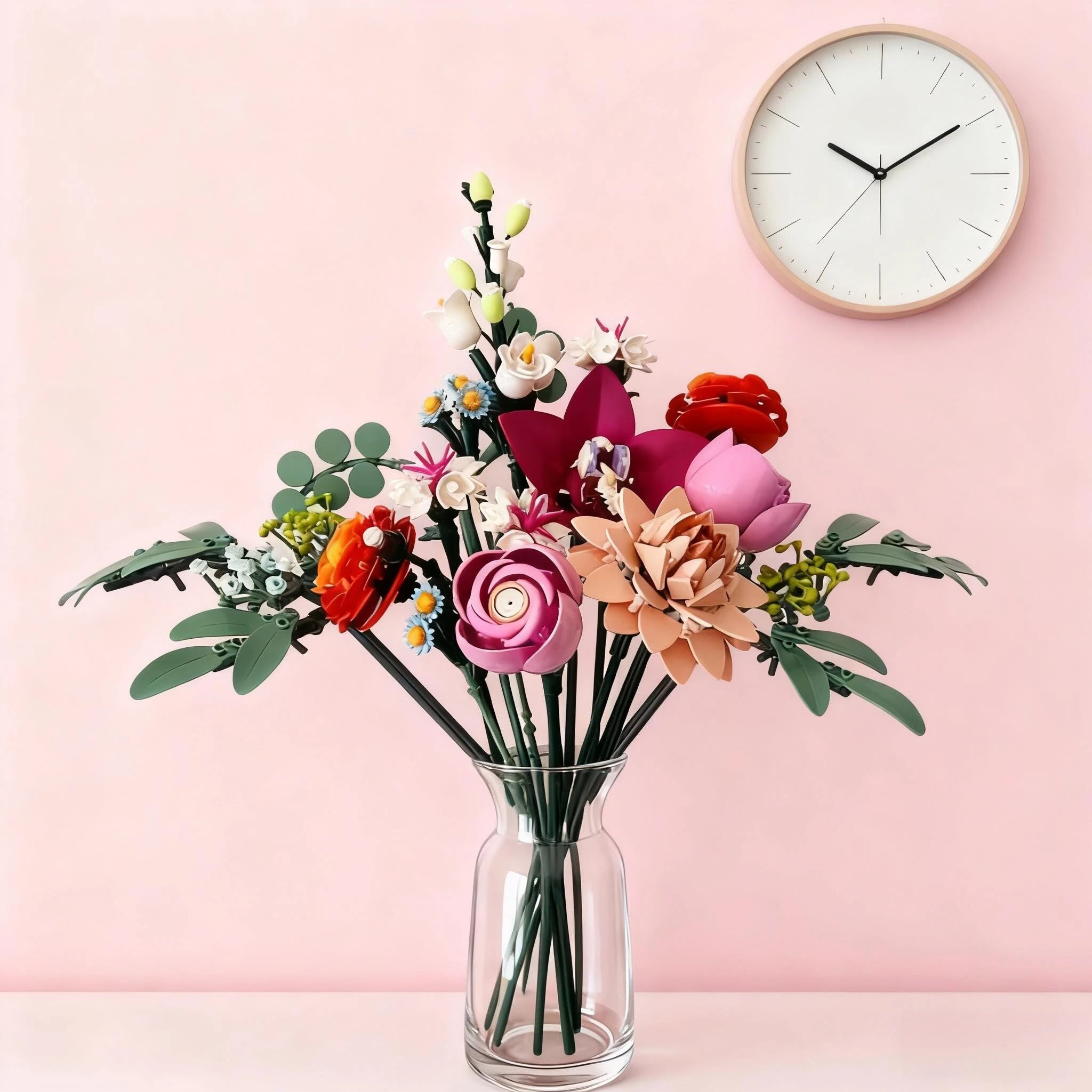 Valentine's Day 749PCS Beautiful fendai  bouquet building 10342 blocks creative home desktop decoration building blocks toys