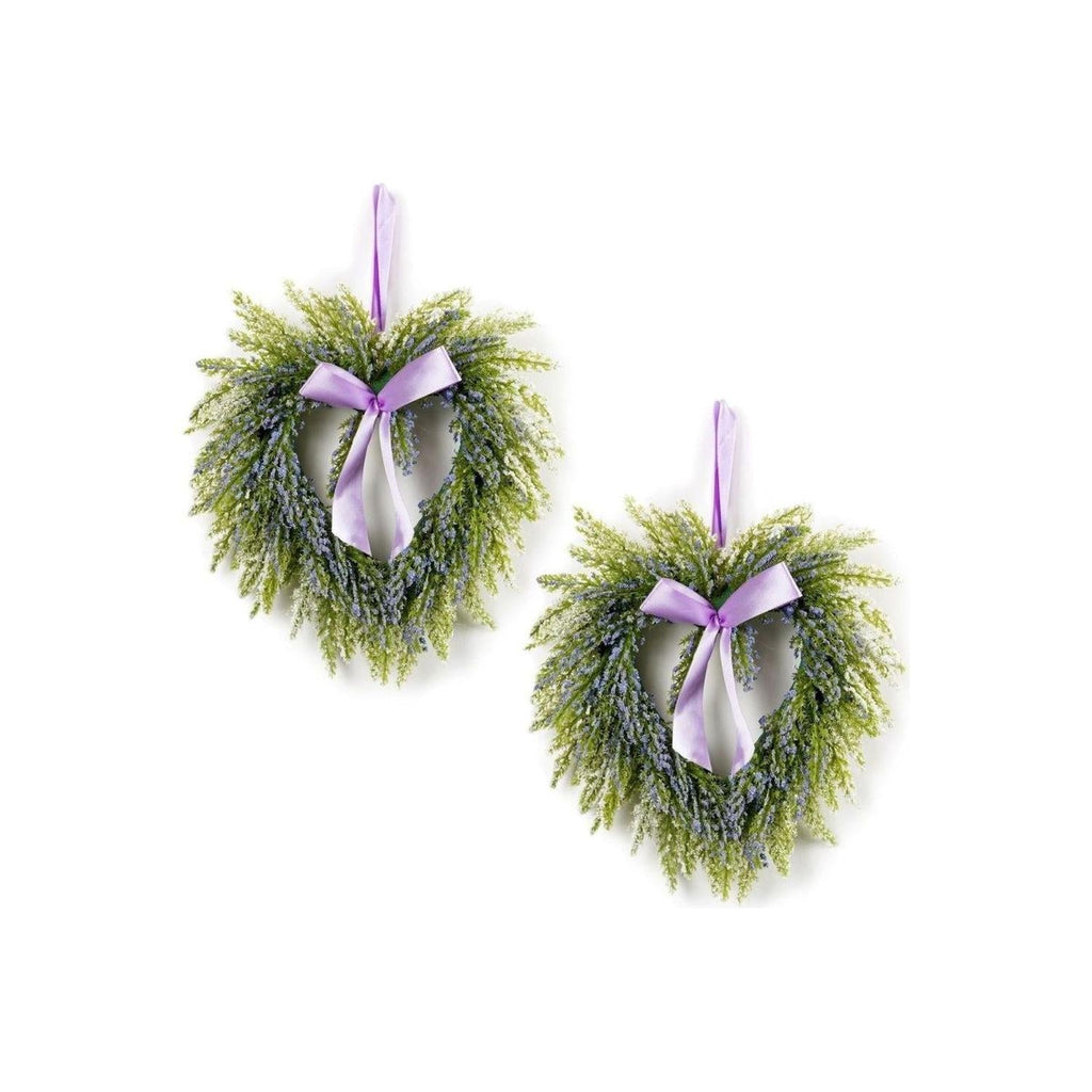 Lavender Twig Heart Wreath (Set of 2)