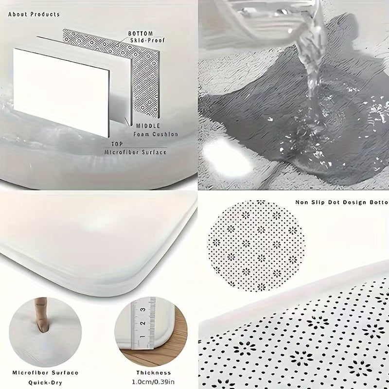 1 Valentine's Day Heart-shaped Welcome Doormat- Non-slip Rubber Bottom, Suitable for Home Entrances, Bathrooms, Kitchens, Bedrooms. Christmas, Mother's Day, Father's Day Decorative Doormats, Entrance Doormats, Welcome Doormat