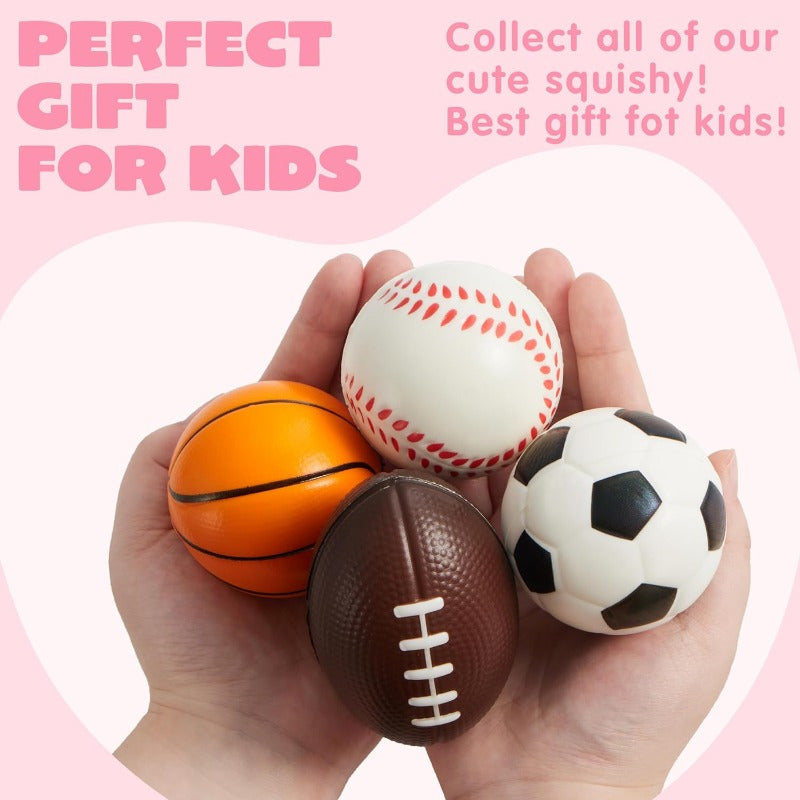 28 Pack Valentines Day Gift Cards with Mini Sports Ball Squeeze Foam Balls As Basketball, Soccer And Tennis for Kids, Classroom Exchange Prizes, Party Favor Toys And Birthday Gifts Pet Toys