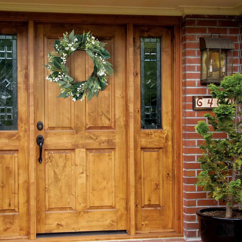 20" Eucalyptus Wreath Green Front Door Farmhouse All Season Decor