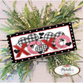Plaid XOXO Valentine Hearts Sign - Wreath Enhancement