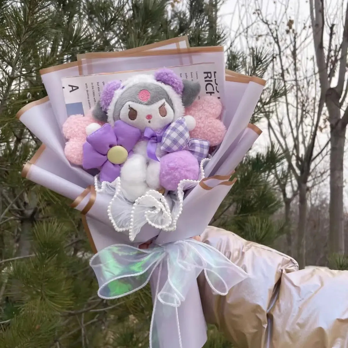 Kawaii My Melody & Hello Kitty Plush Bouquet – Sanrio Gift Flowers