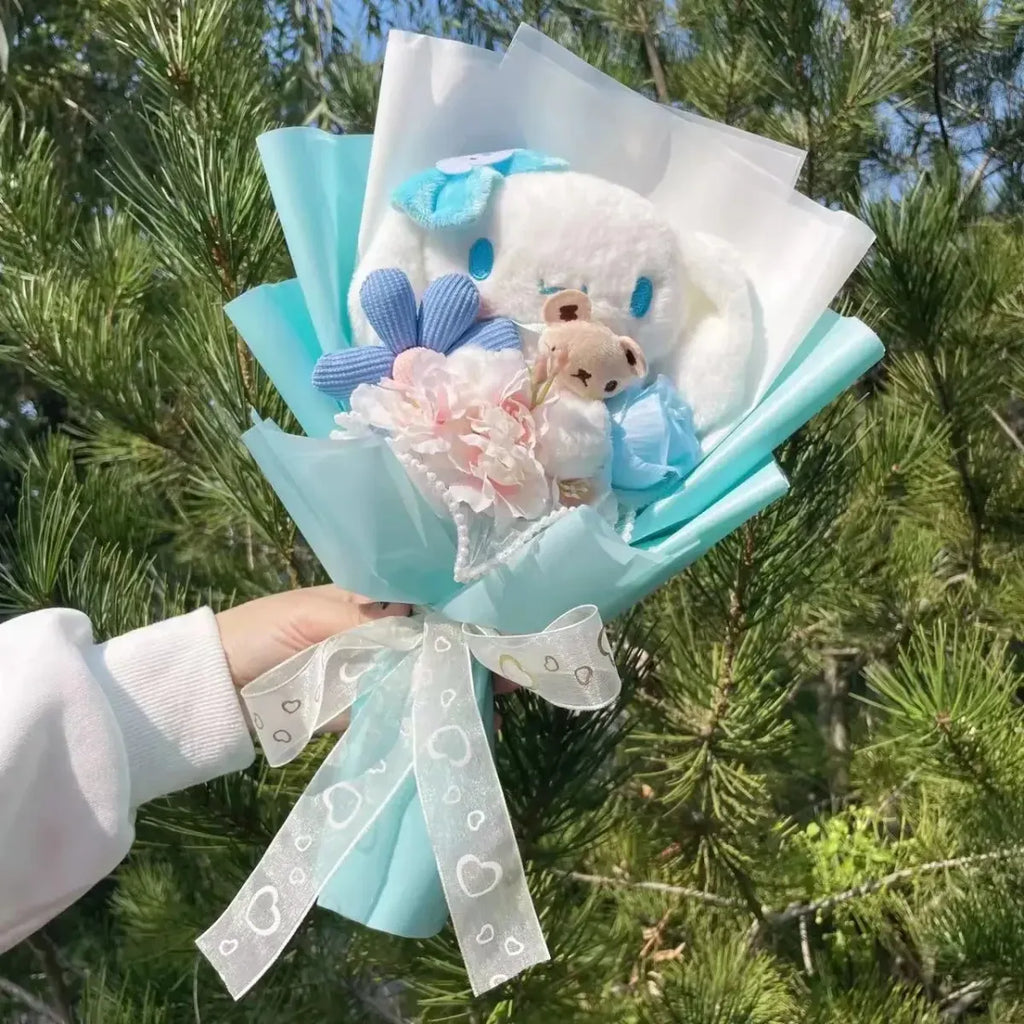 Kawaii My Melody & Hello Kitty Plush Bouquet – Sanrio Gift Flowers